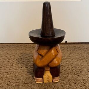 Handmade Wooden Figurine - Brown & Tan Decorative Home Art